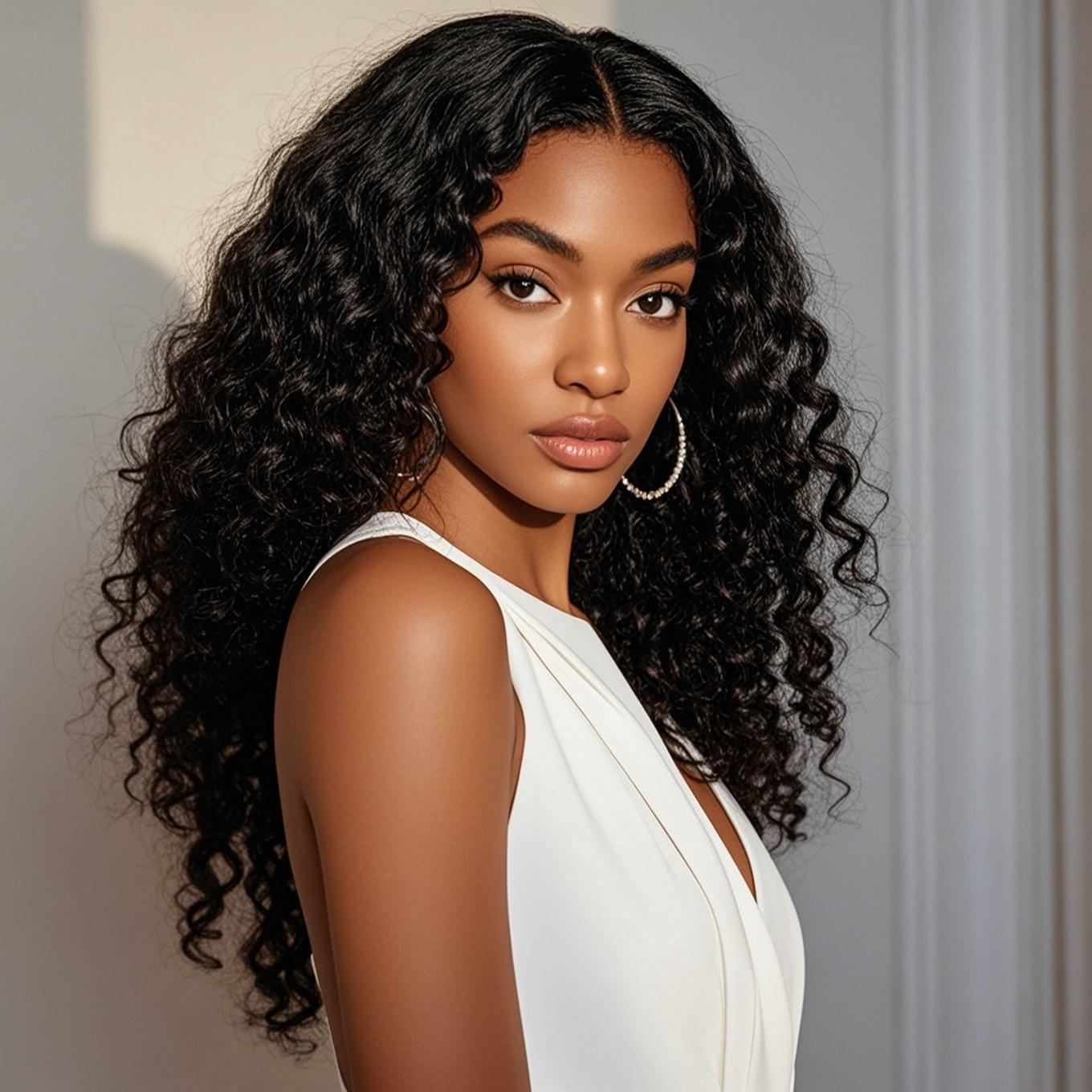 200% Density Water Curly Hair