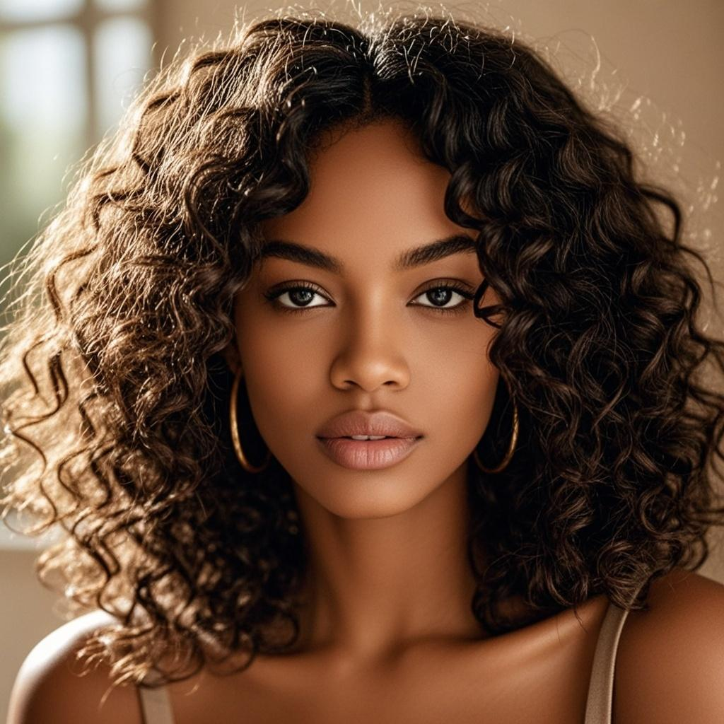 200% Density Water Curly Hair