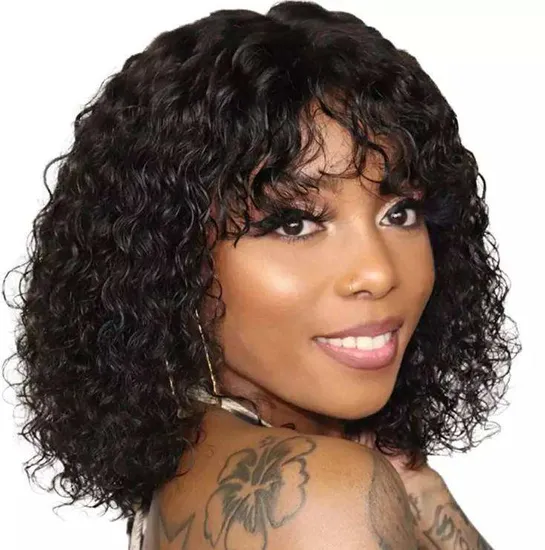 200% Density Fringe Water Curly Hair